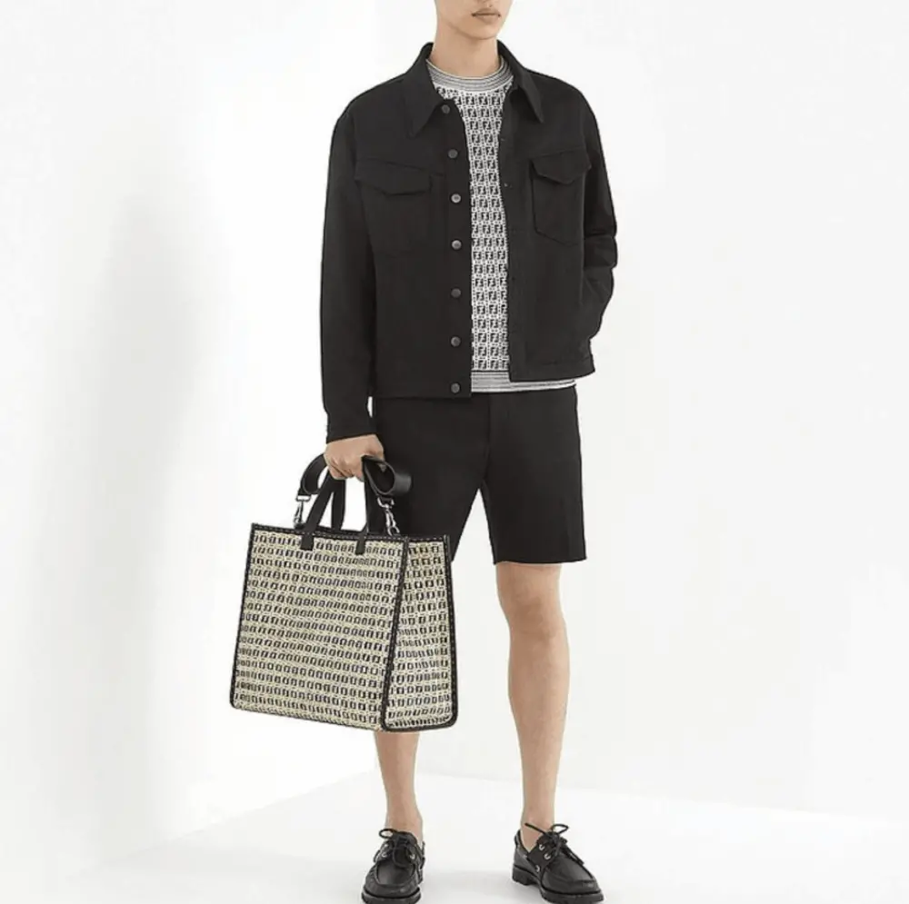 Alternative view of Quần Fendi Canvas Trousers 'Black' FB0521AFESF0QA1