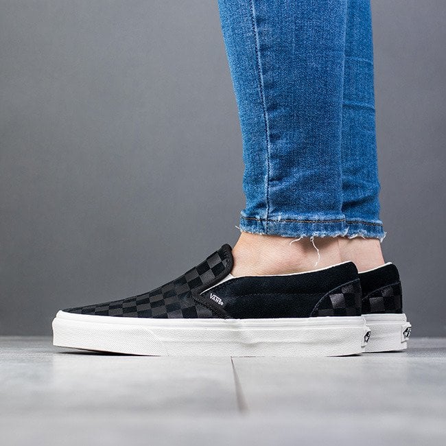 Giày Vans Classic Slip-On 'Checker Emboss - Black' VN0A38F7QCF - Ảnh 2