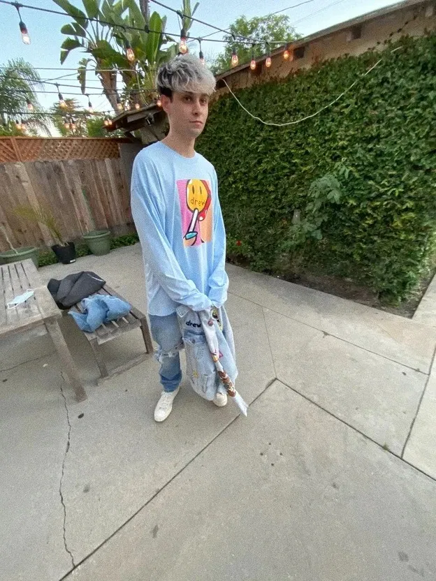 Áo Drew House Lollipop LS Tee Light Blue - Ảnh 4