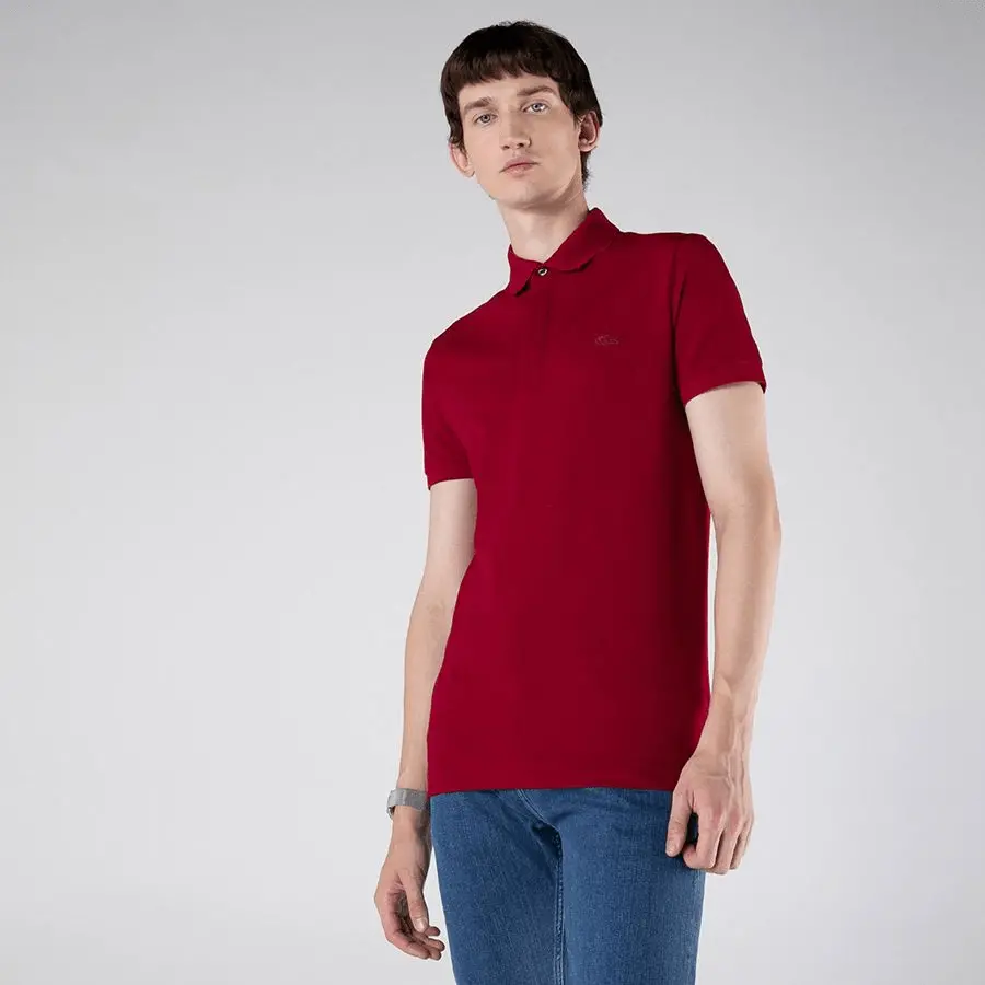 Áo Lacoste Paris Stretch Cotton Piqué Polo Shirt 'Red' PH5522-476 - Ảnh 3
