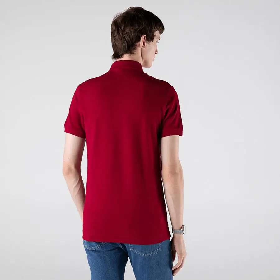Áo Lacoste Paris Stretch Cotton Piqué Polo Shirt 'Red' PH5522-476 - Ảnh 4
