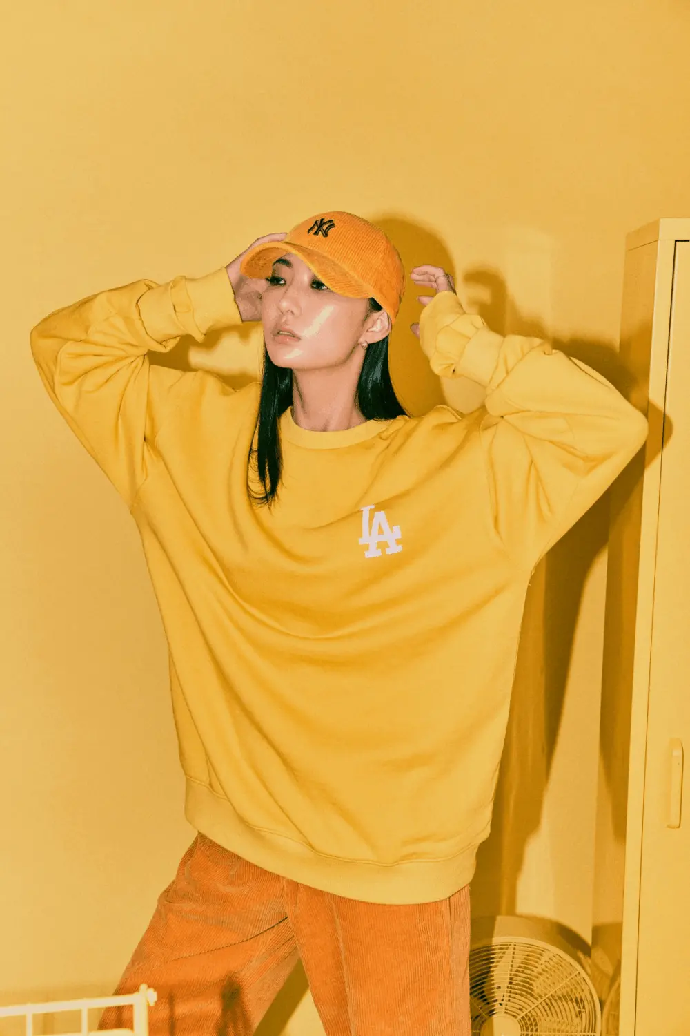 Áo MLB Sweater LA Yellow Baseball 31MT21011-07Y - Ảnh 3