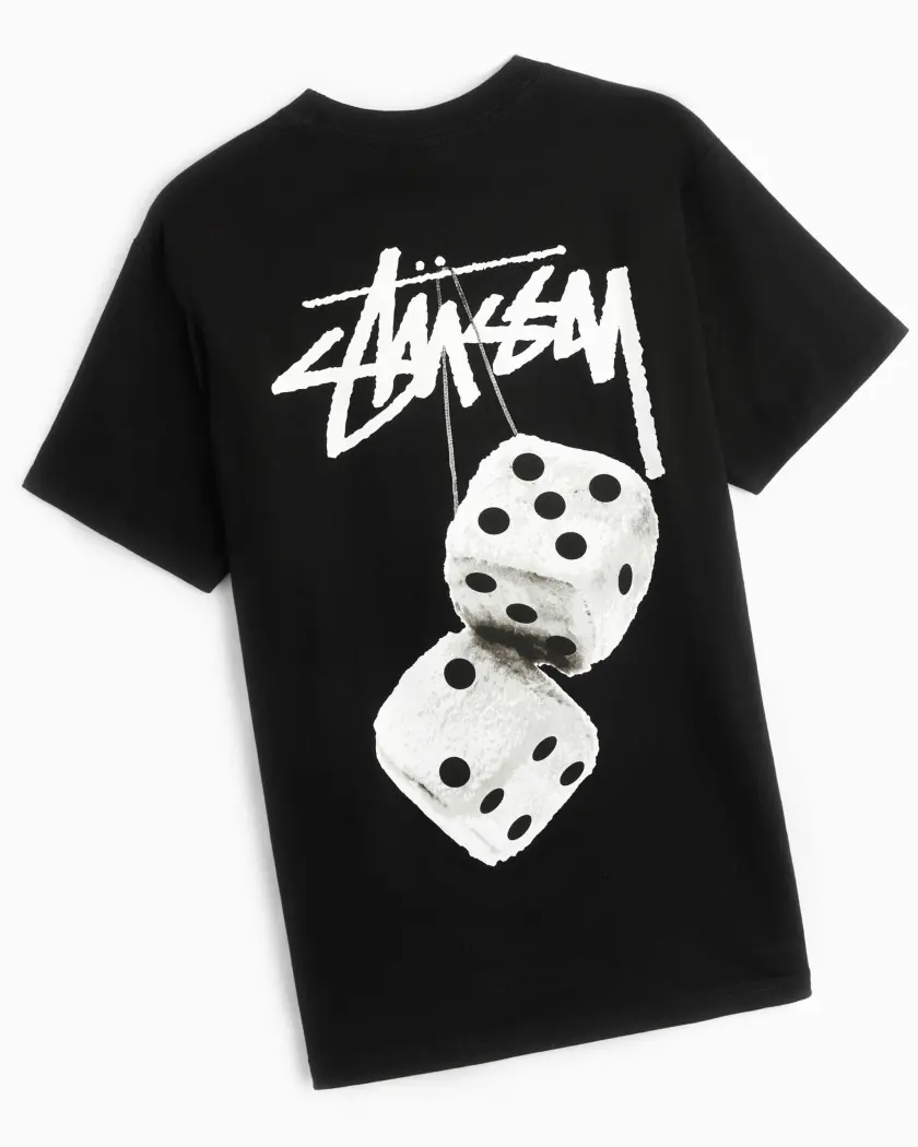 Alternative view of Áo Stussy SS22 Fuzzy Dice Tee 'Black' 1904765-0001