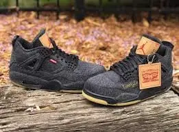 Giày Nike Levi's x Air Jordan 4 Retro 'Black Denim' AO2571-001 - Ảnh 3