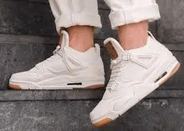 Giày Nike Air Jordan Levi's x Air Jordan 4 Retro 'White Denim' AO2571-100 - Ảnh 4