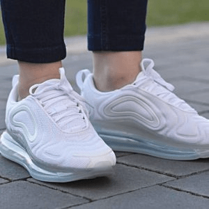 Giày Nike Air Max 720 GS 'Triple White' AQ3196-100 - Ảnh 4