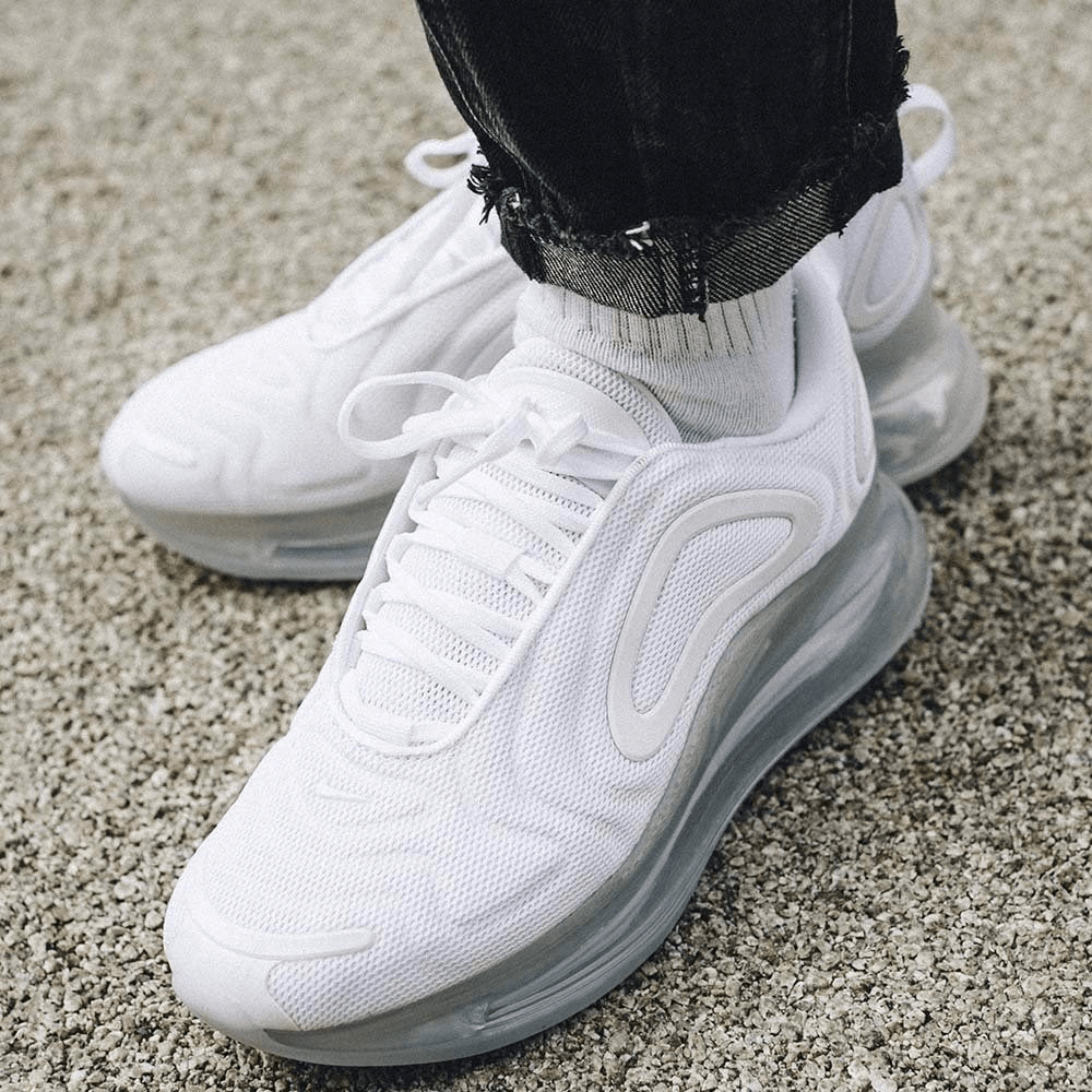 Giày Nike Air Max 720 GS 'Triple White' AQ3196-100 - Ảnh 6