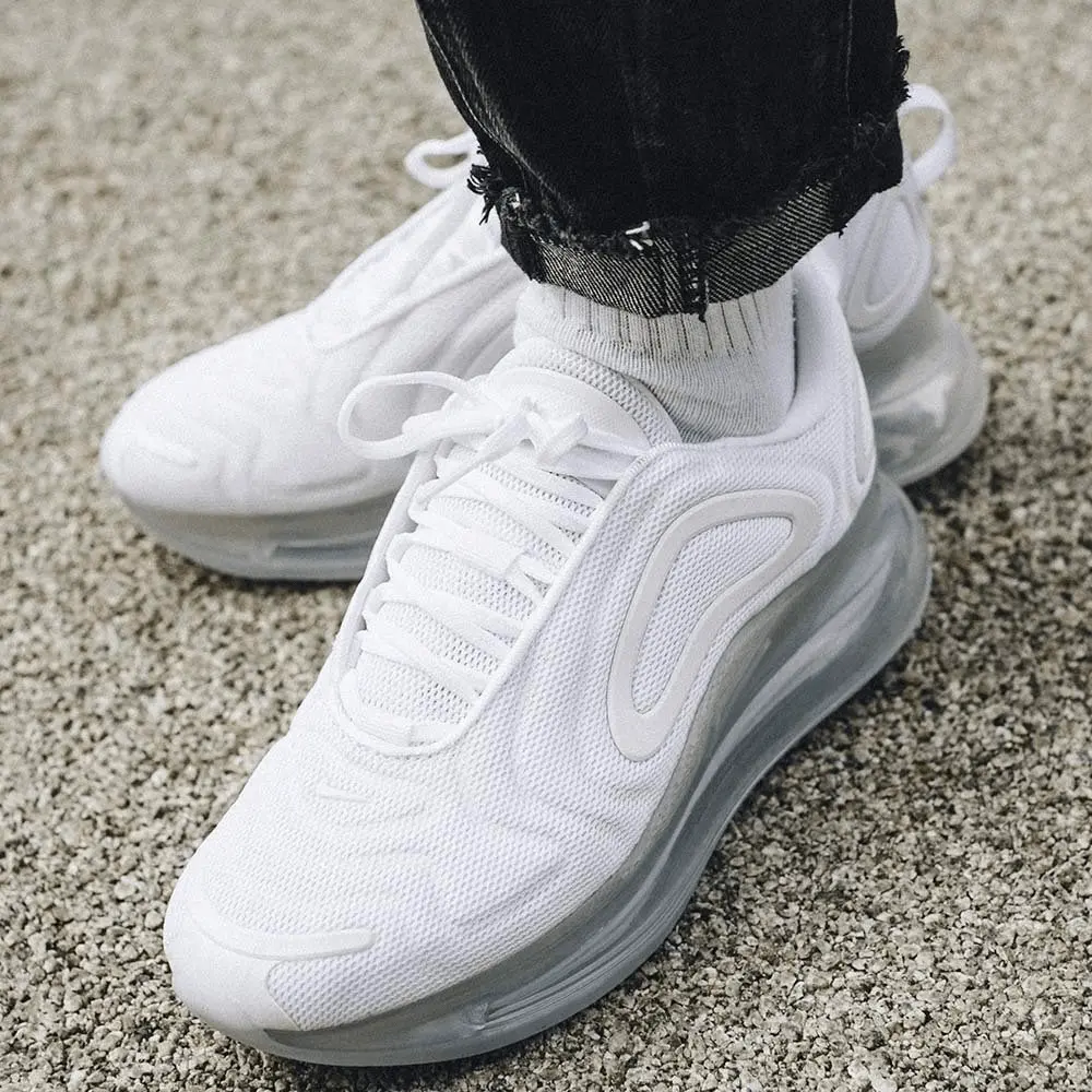 Giày Nike Air Max 720 GS 'Triple White' AQ3196-100 - Ảnh 6