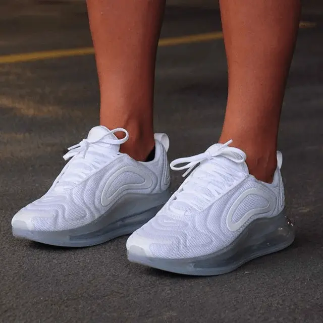 Giày Nike Air Max 720 GS 'Triple White' AQ3196-100 - Ảnh 7