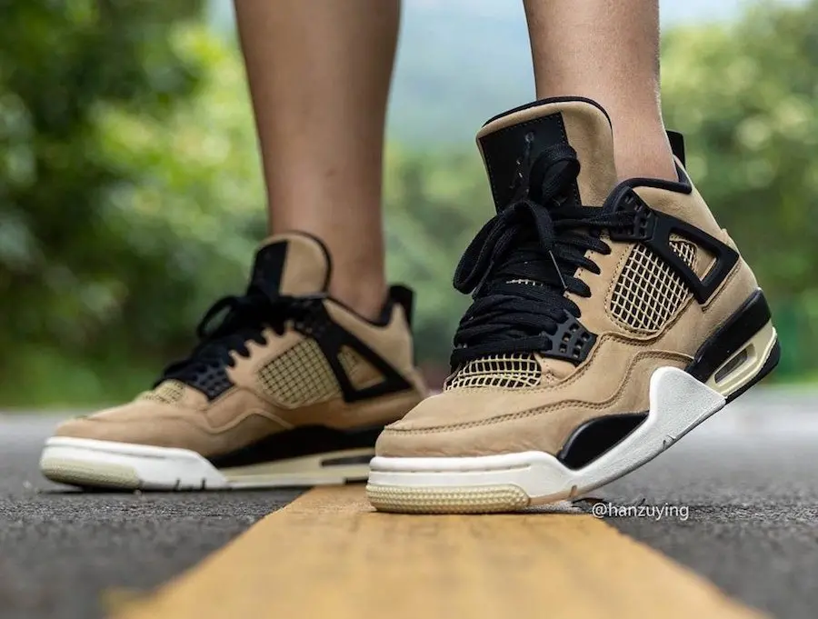 Alternative view of Giày Wmns Air Jordan 4 Retro 'Mushroom' AQ9129-200