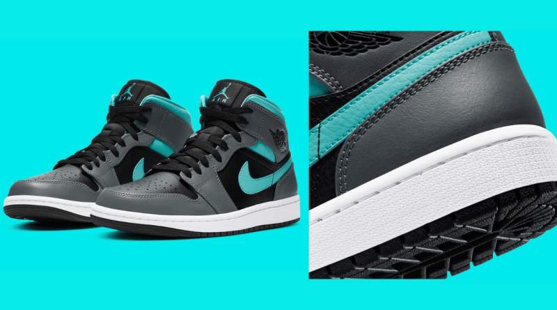 Giày Nike Air Jordan 1 Mid 'Aqua' 554724-063 - Ảnh 5