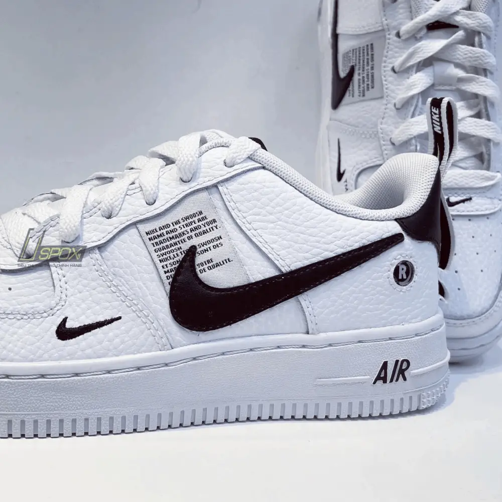 Giày Nike Air Force 1 LV8 Utility GS 'Overbranding' AR1708-100 - Ảnh 4