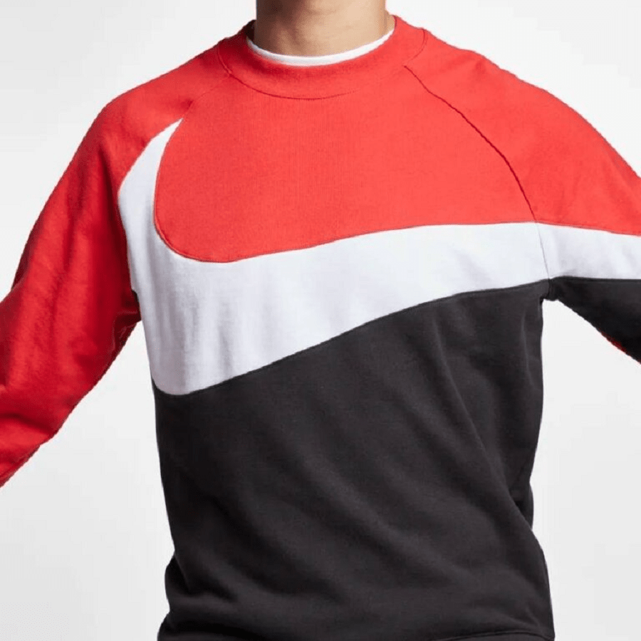 Áo Nike Sportswear Swoosh Crewneck AR3088-010 - Ảnh 4