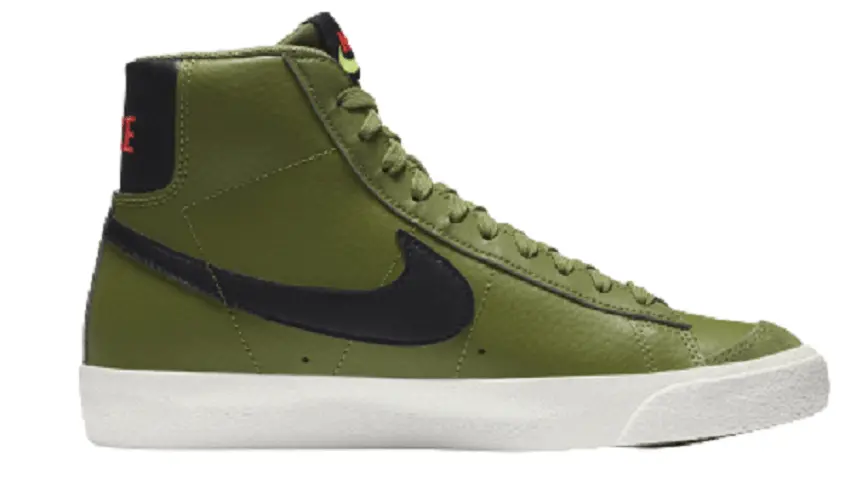 Giày Nike SB Blazer Mid Asparagus Bright Crimson Lemon Venom Black