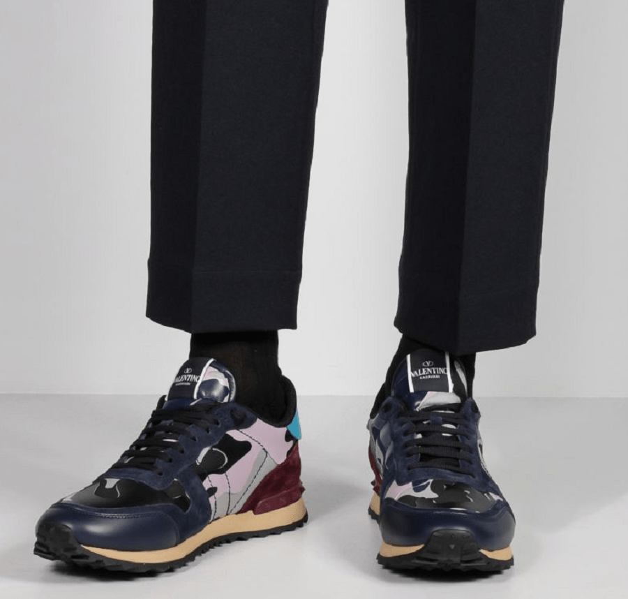 Giày Valentino Garavani Men Blue Leather Sneakers VY0S0723TCCE77 - Ảnh 3