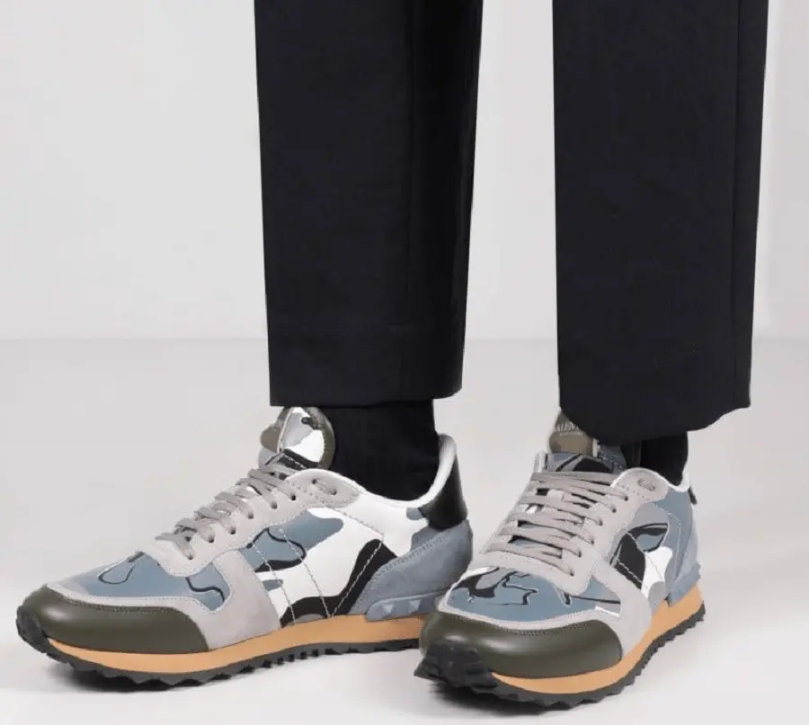 Alternative view of Giày Valentino Men's Grey Olive Rockrunner Sneakers WY2S0723TCC57H