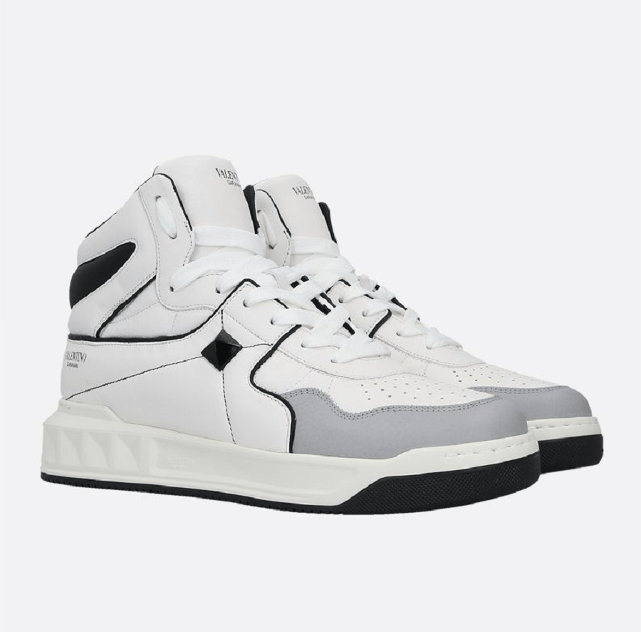 Giày Valentino Garavani One Stud Nappa Mid Top WY2S0E63NWN0N2 - Ảnh 2