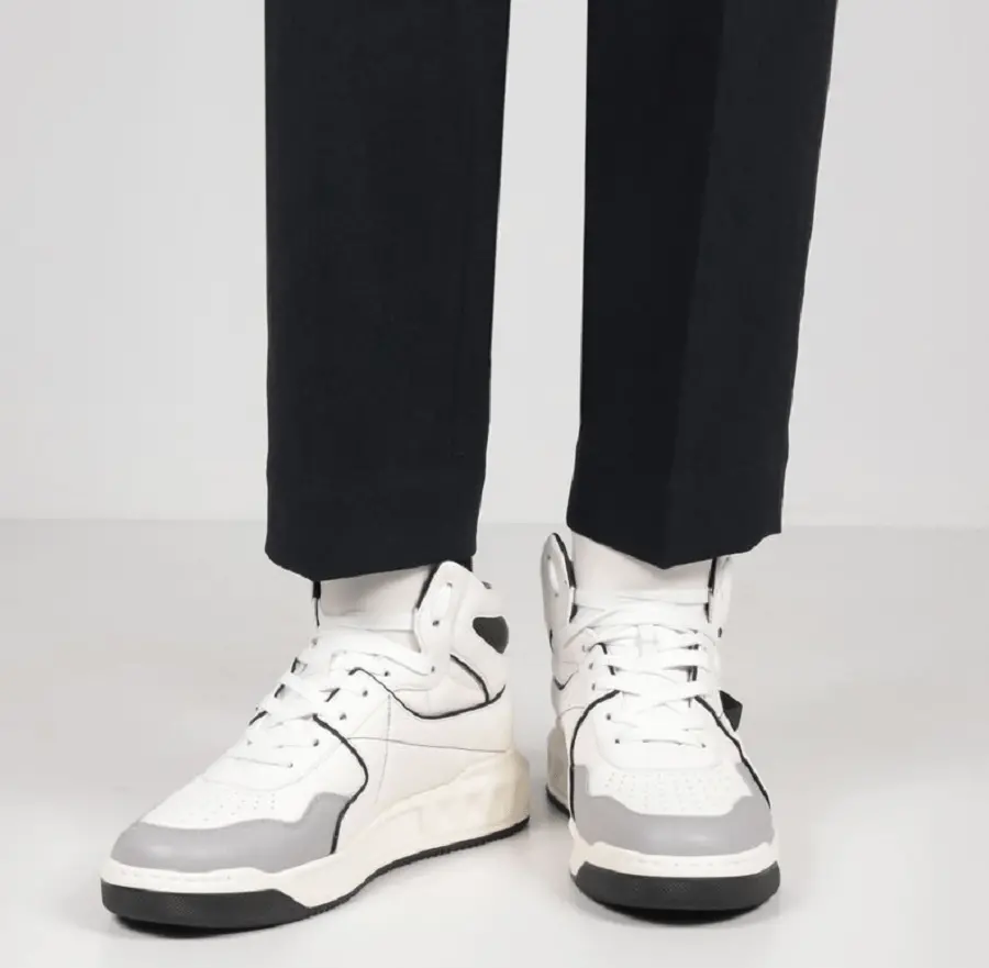 Giày Valentino Garavani One Stud Nappa Mid Top WY2S0E63NWN0N2 - Ảnh 5