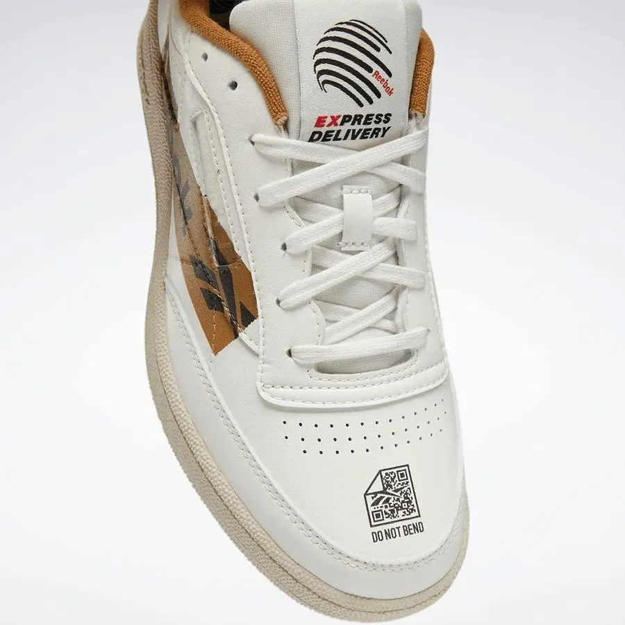 Giày Reebok Club C 85 x BlackEyePatch 'White Brown' GX1141 - Ảnh 4