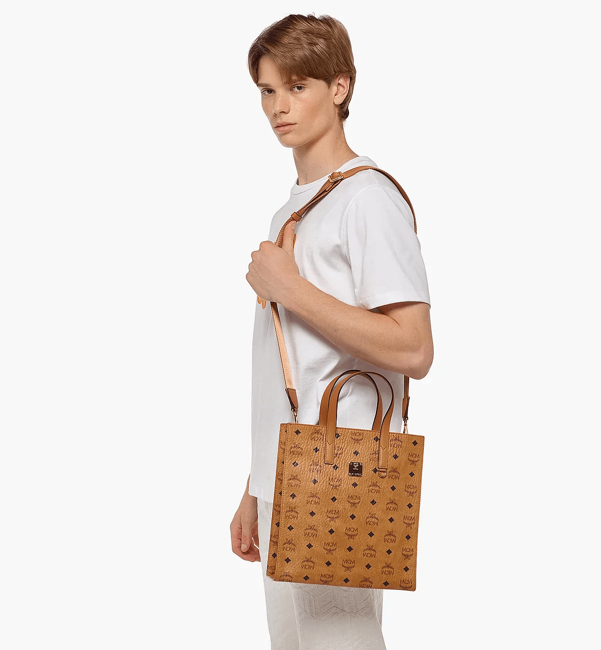 Túi MCM Portuna Tote in Visetos 'Cognac' MMTCSKC03CO001 - Ảnh 3