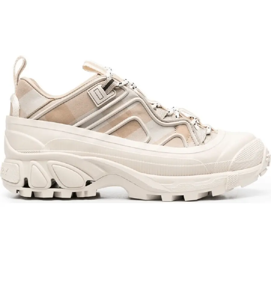Giày Burberry Check Cotton Arthur Sneakers 'Soft Fawn'