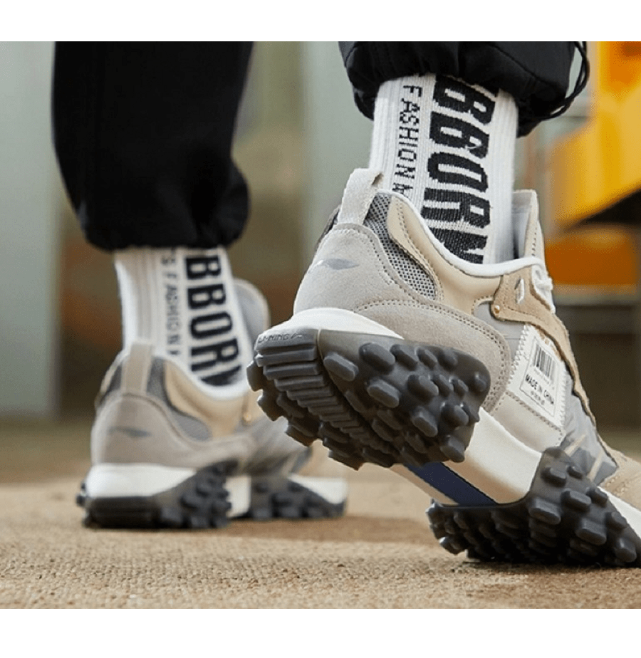 Giày Li Ning Fashion Show Men's Fashion Running Shoes Gray ARYR025-2 - Ảnh 3