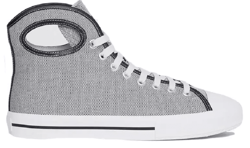 Giày Burberry Porthole Canvas High-Top Black White 80390661