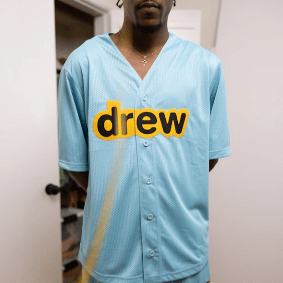 Áo Drew House Mesh Secret Baseball Jersey Sea Blue - Ảnh 5