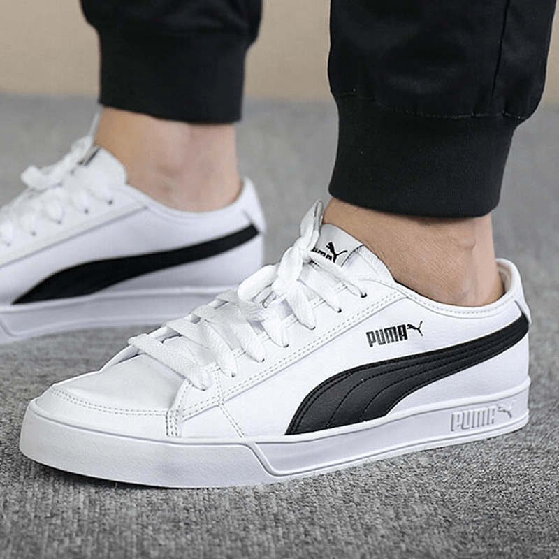 Giày Puma Smash Vulc Leather Trainers 359622-10 - Ảnh 3