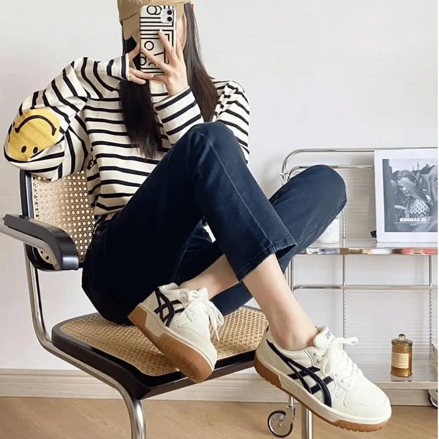 Giày Asics Court MZ 'Cream Black Gum' 1203A127-750 - Ảnh 6