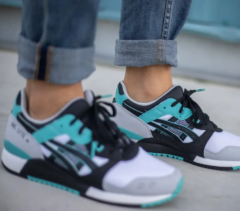 Alternative view of Giày Asics Gel Lyte 3 'Cyan Black' 1201A051-100