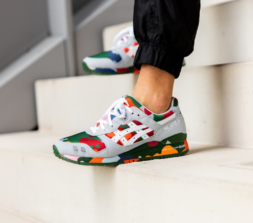 Giày Asics Comme Des Garçons SHIRT x Gel Lyte 3 'Colorful Camo' 1201A132-000 - Ảnh 4