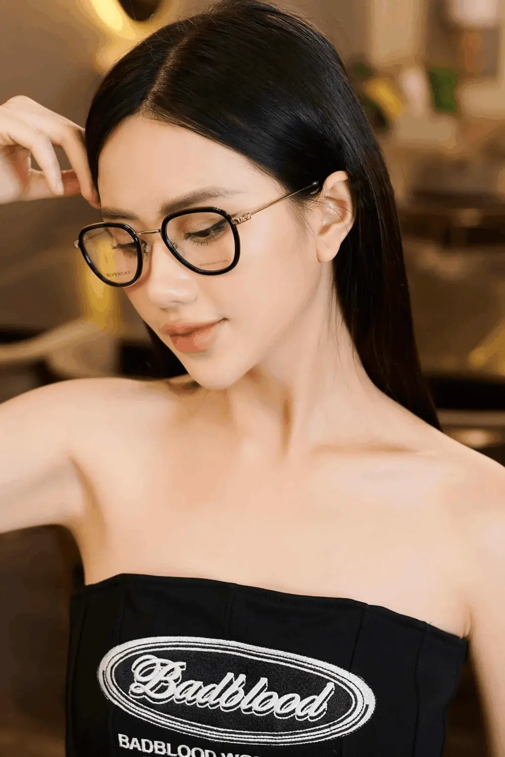 Kính Givenchy Eyeglasses 'Black Gold' GV-0120-RHL - Ảnh 4