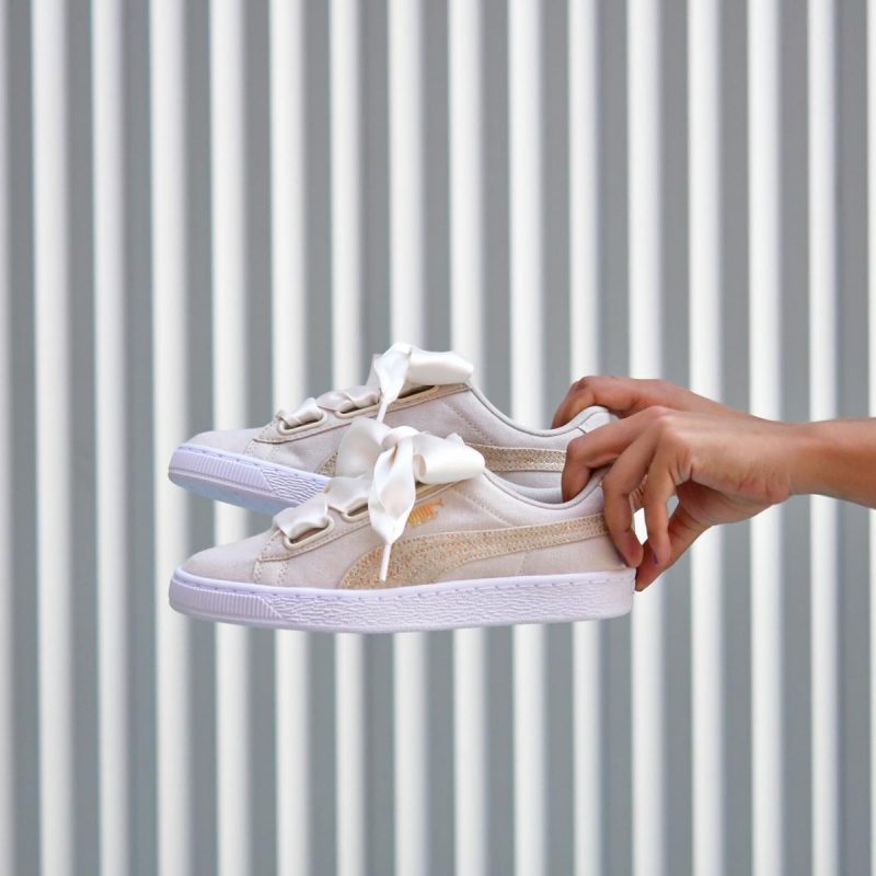 Giày Puma Basket Heart Canvas 366495-01 - Ảnh 5