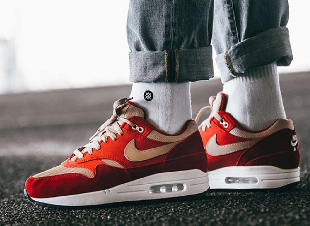 Giày Nike Air Max 1 Premium Retro 'Red Curry' 908366-600 - Ảnh 3