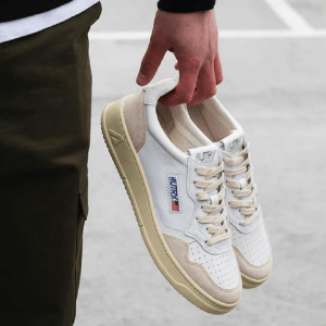 Alternative view of Giày Autry Low Leather Suede 'White' AULM-LS33