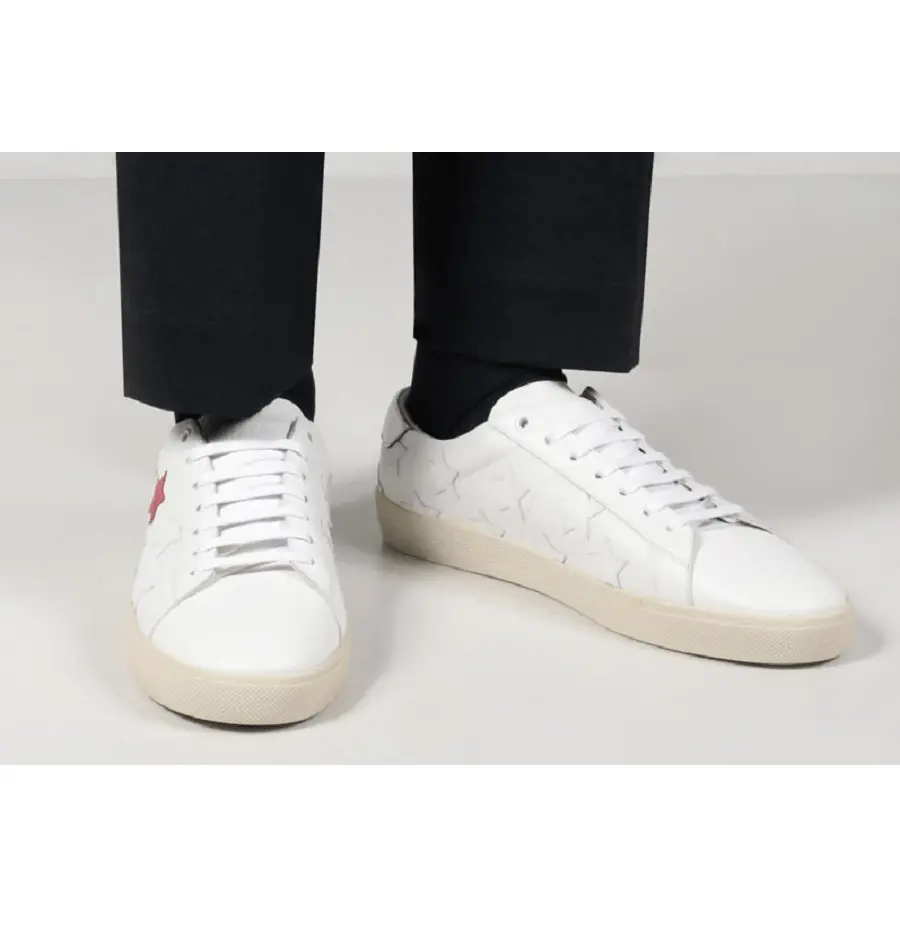 Giày Saint Laurent white rubber sneakers 59254100ND09017 - Ảnh 6