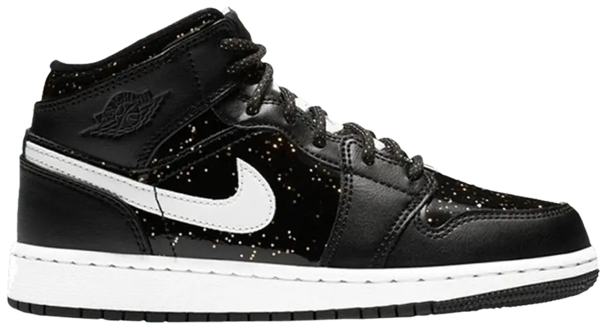 Giày Nike Air Jordan 1 Mid SE GS 'Black Glitter' AV5174-001