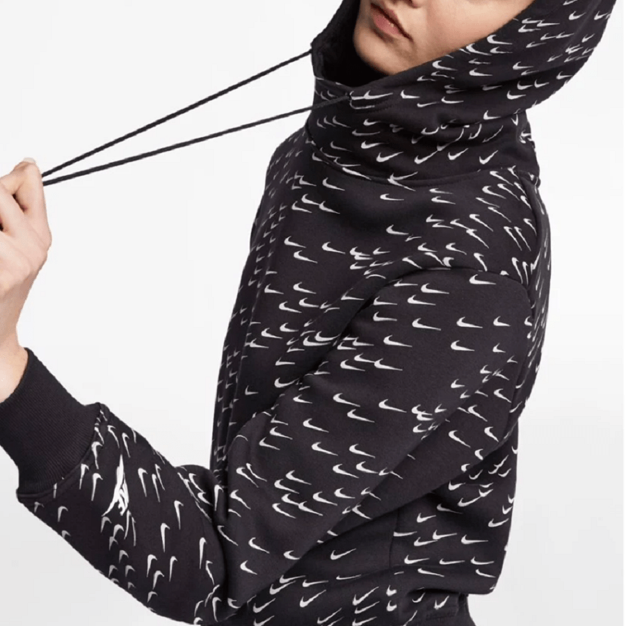 Áo Nike X-Small All Over Print Hoodie Swoosh Hoodie AV8342-010 - Ảnh 2