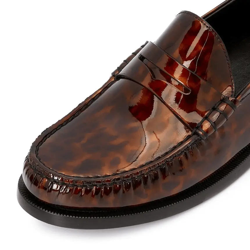 Giày Saint Laurent Le Loafer 'Tortoise Shell' 670231AAARV2094 - Ảnh 4