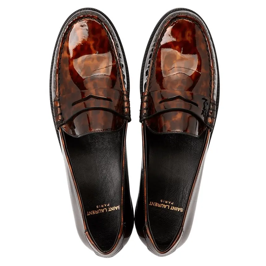 Giày Saint Laurent Le Loafer 'Tortoise Shell' 670231AAARV2094 - Ảnh 3