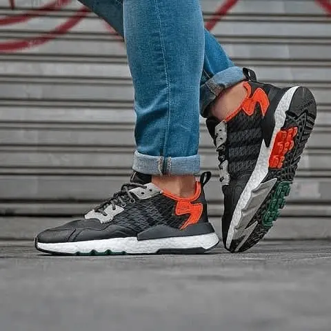 Alternative view of Giày Adidas Nite Jogger 'Cordura Black Orange' EE5549