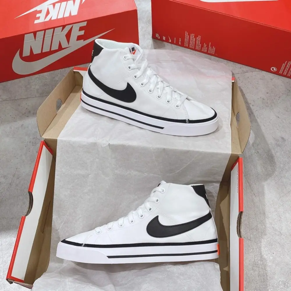 Giày Nike Court Legacy Canvas Mid 'White' DD0162-100 - Ảnh 4