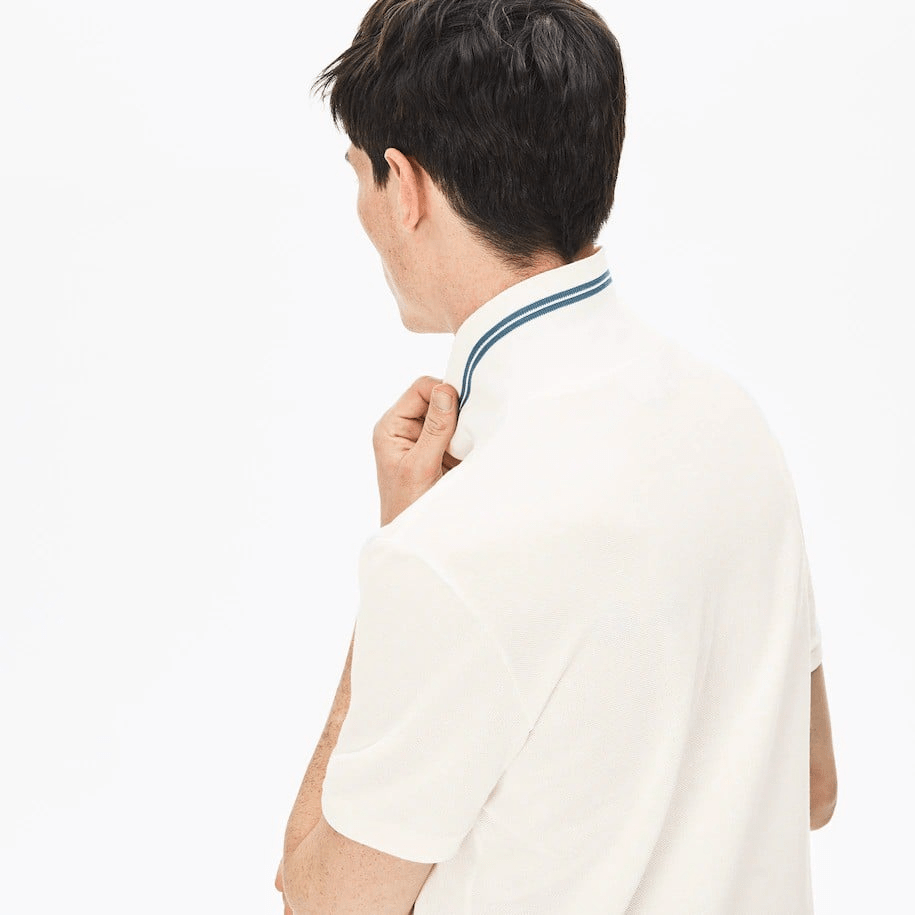 Áo Lacoste Polo Slim fit Petit White PH8522-00-70V - Ảnh 3