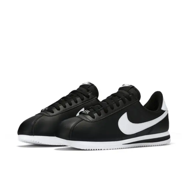 Giày Nike Cortez Basic Leather 'Black White' 819719-012 - Ảnh 5