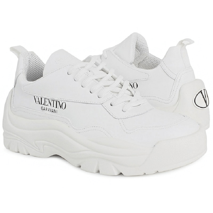 Giày Valentino Gumboy Calfskin Sneaker White SY2S0B17VRN0BO - Ảnh 2