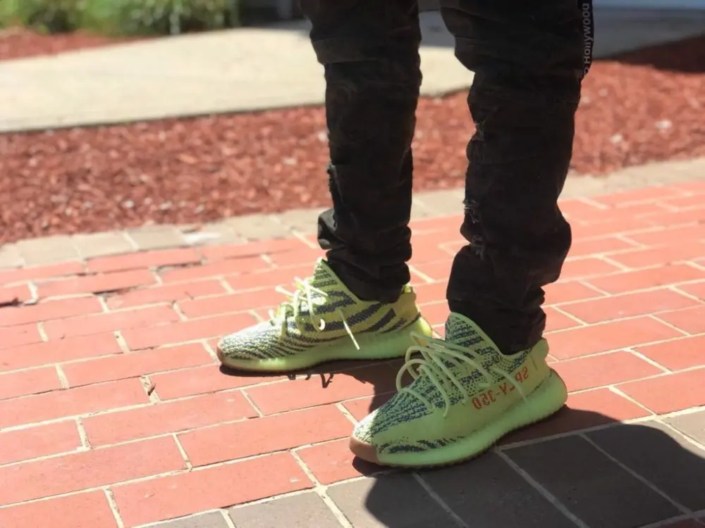 Giày Adidas Yeezy Boost 350 V2 'Semi Frozen Yellow' B37572 - Ảnh 4