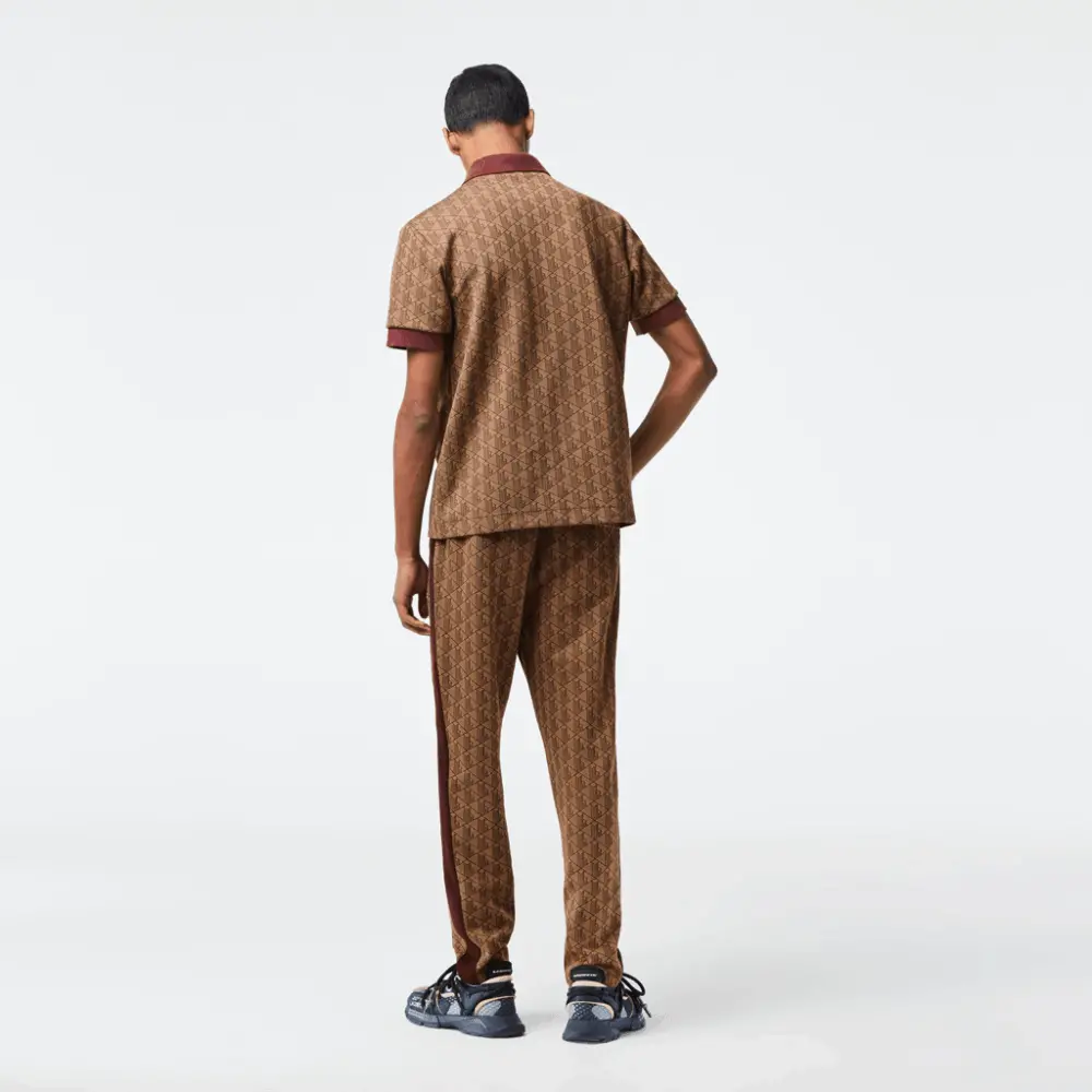 Áo Lacoste Classic Fit Print Contrast Collar 'Brown' DH0073-MKJ - Ảnh 4