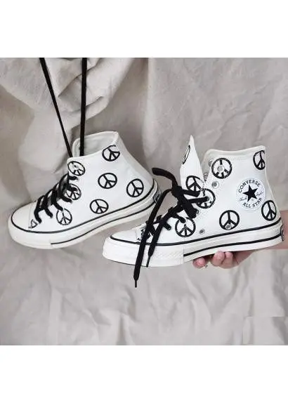 Giày Converse Chuck 70 High 'Unleash Peace Egret Black' 167912C - Ảnh 3