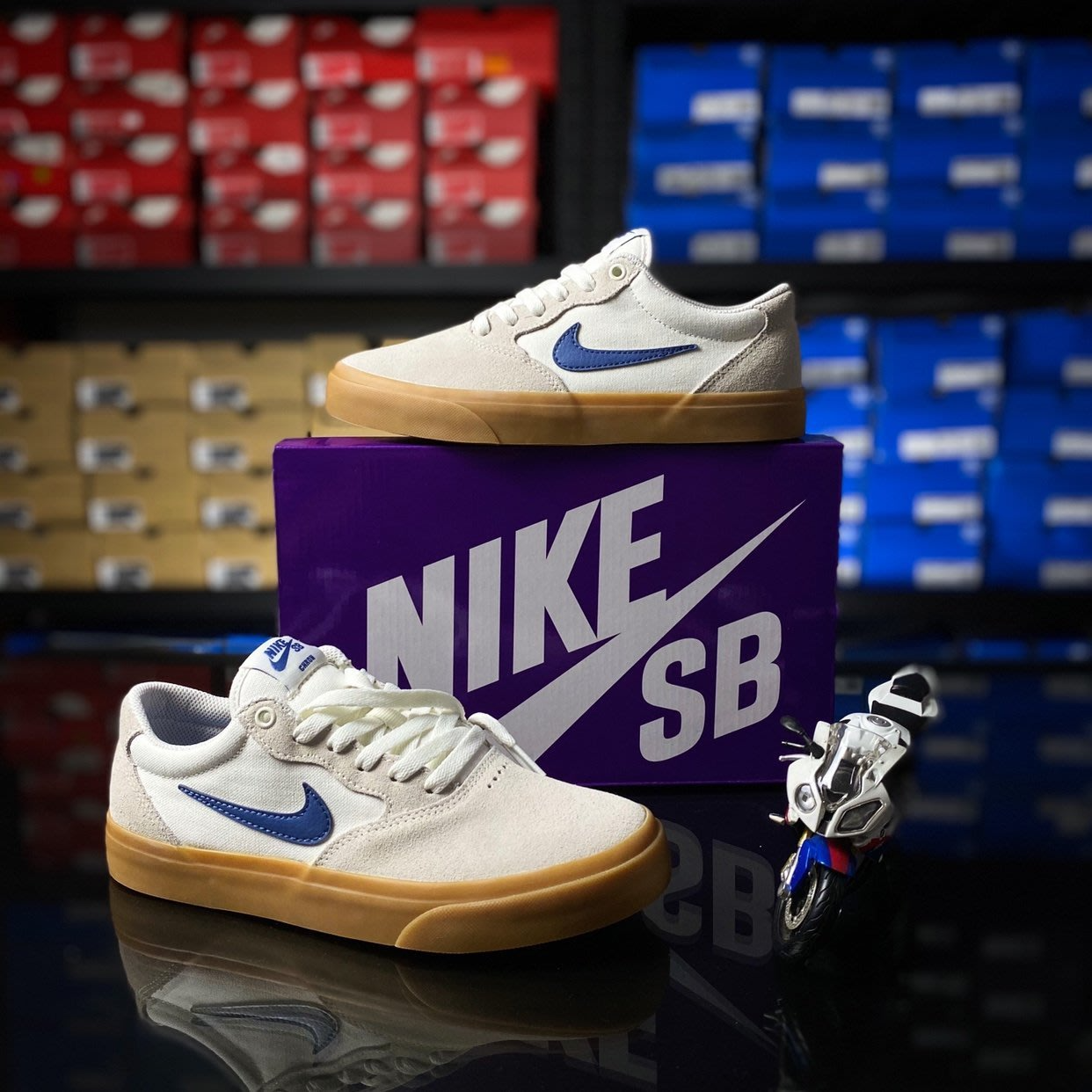 Giày Nike Chron SLR SB 'Sail Mystic Navy' CD6278-101 - Ảnh 5